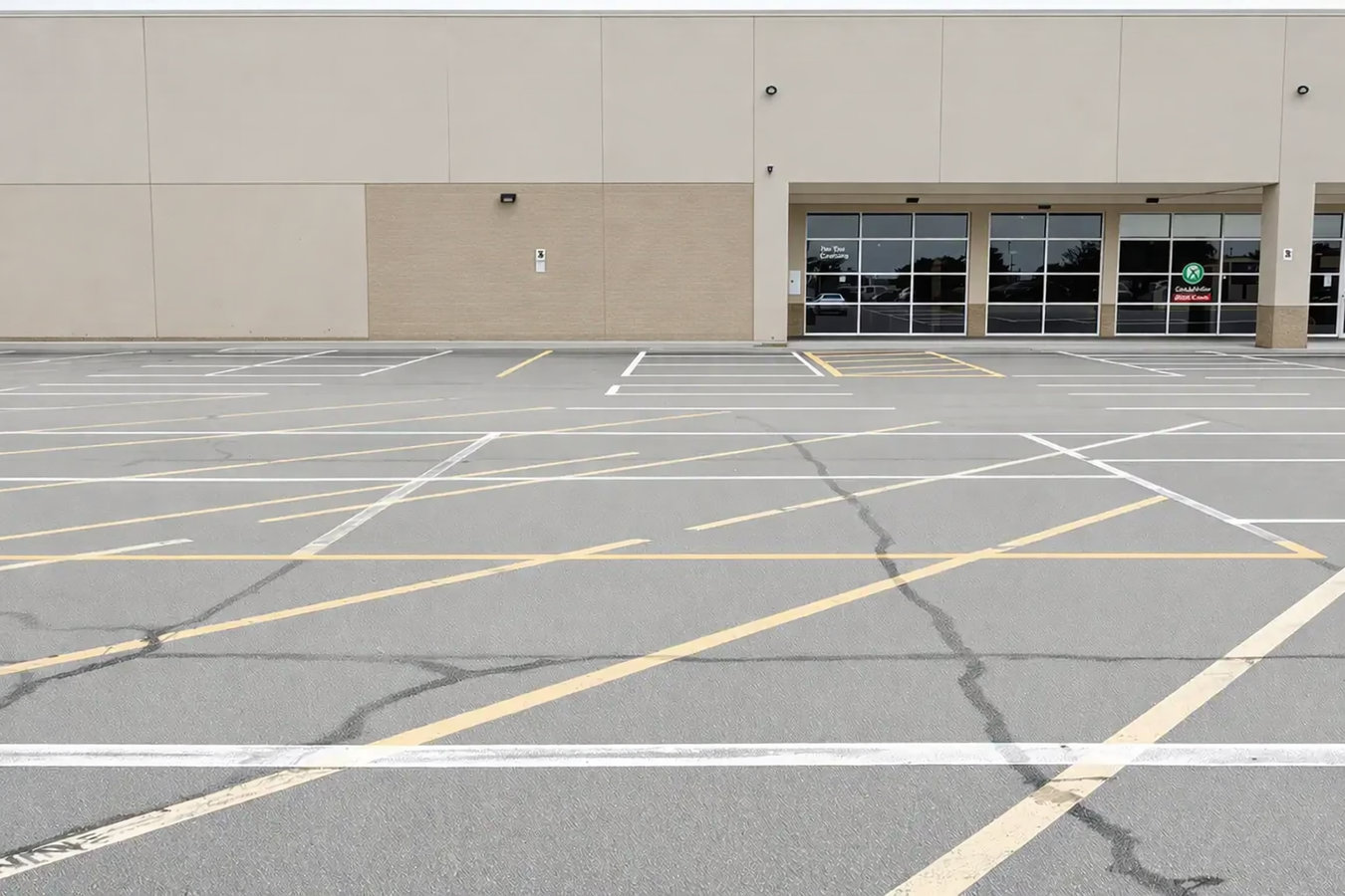 Concrete parking lot building in Fontana, CA